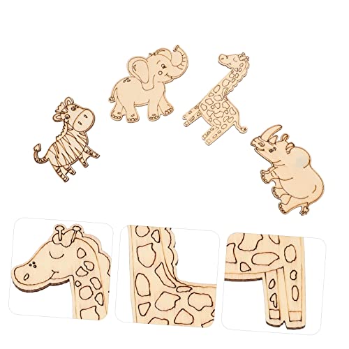 SEWACC 40pcs Paint Wooden Unfinished Embellishment Decoration Home Decor Wood Hanging Animal Shaped Confetti Slice Cutouts Accessories Shapes Forest SEWACC