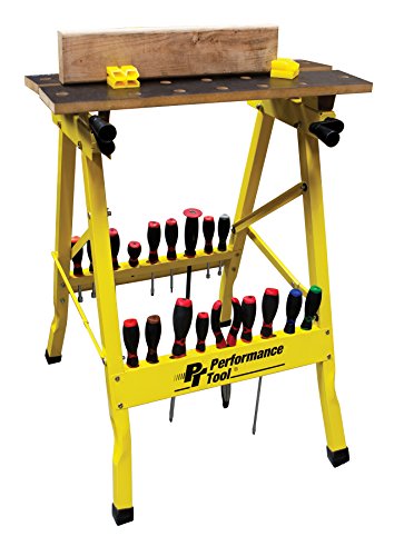 Performance Tool W54025 Portable Multipurpose Workbench and Vise (200 lbs Capacity) , Yellow Performance Tool