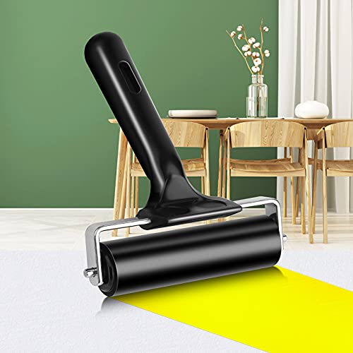 2Pcs Rubber Roller Brayer Rollers Hard Rubber 4 and 2.2 Inch for Printmaking (Black) by HRLORKC… HRLORKC
