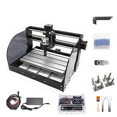 CNCTOPBAOS CNC 3018 Pro Max 3 Axis Desktop DIY Mini Wood Router Kit Engraver Woodworking PCB PVC Milling Engraving Carving Machine GRBL Control with