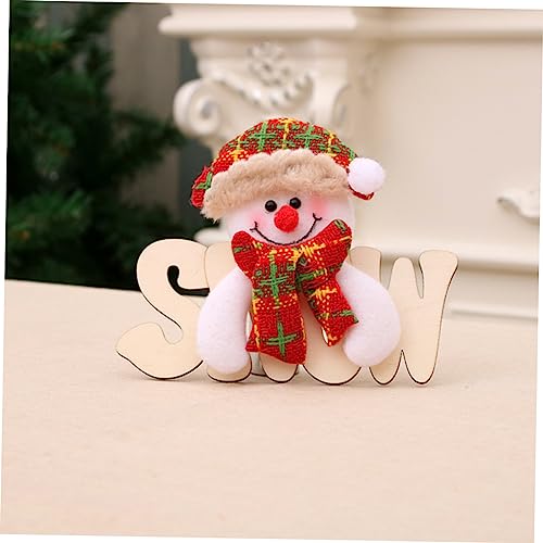 Anneome 4 Pcs Christmas Tree Hanging Pendant Unfinished Wooden Ornaments Christmas Hanging Pendant Letter a Ornament Santa Claus Accessories Anneome