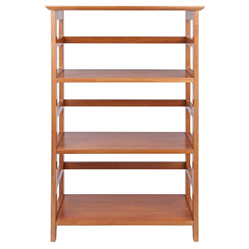 Winsome Wood Four-Tier Bookshelf in Honey Finish Winsome