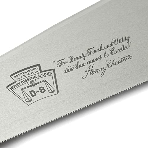 Disston 26-Inch Walnut Handle Cross Cut Saw, Professional Saw for Wood, Laminate, Plastic, 10 TPI Disston