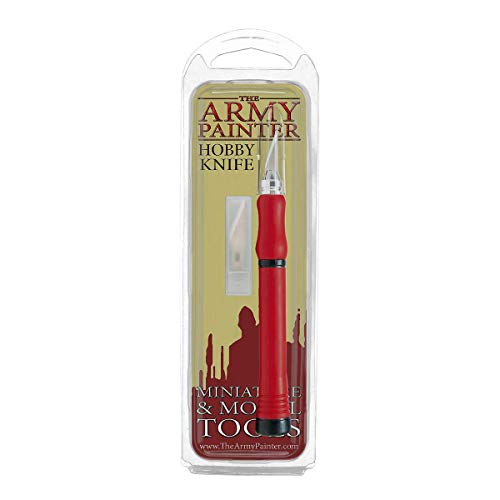 The Army Painter Hobby Knife - Stainless Steel Craft Knife with Soft Grip and 5 Extra Precision Blades - Craft Knife Set, Art Knife & Mouldline The Army Painter