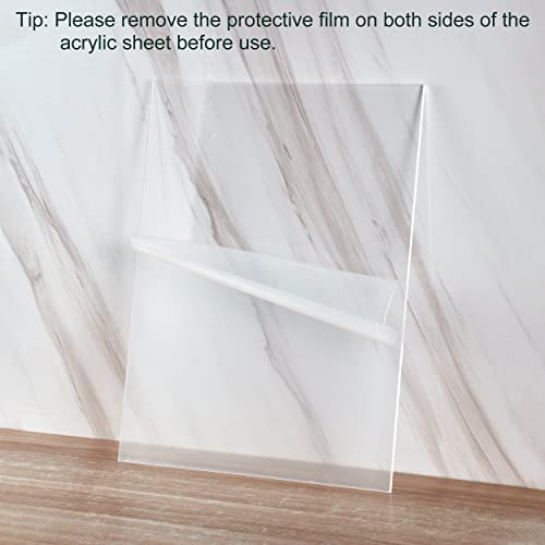 KAITELA 10 Pack Clear Acrylic Sheet 5" x 7" Cast Plexiglass Panel 1/8" Thick (3mm) Transparent Plastic Sheets for Sign, Craft, Display Projects, KAITELA