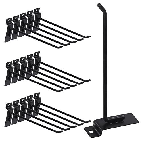 Swpeet 20Pcs 8 Inch Heavy Duty Slatwall Hooks Assortment Kit, Slatwall Accessories Slatwall Panel Hooks Garage Organization Slat Wall Hooks Pegboard Swpeet
