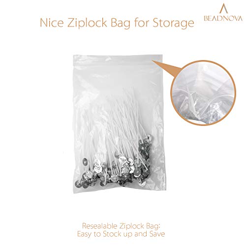 BEADNOVA Candle Cotton Wicks 4 Inch 150pcs Short Candle Making Wicks Cotton Wicks for Candle Making DIY BEADNOVA