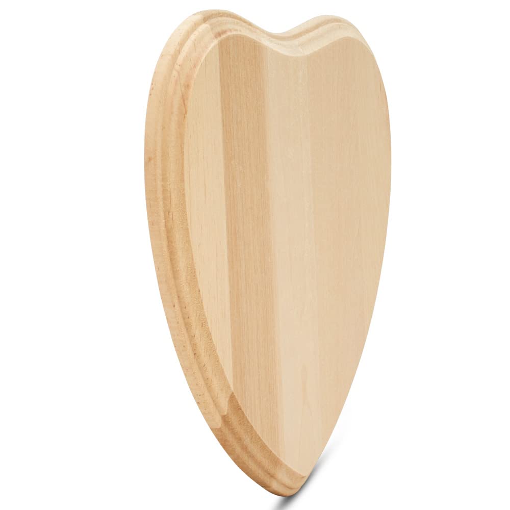 Wooden Hearts 7 inch Pack of 2 Wood Hearts Valentine's Crafts Mother's Day Craft Wooden Craft Hearts Wedding Hearts by Woodpeckers Woodpeckers