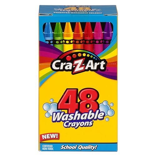 Cra-Z-Art Washable Classic Crayons, Assorted Colors, Pack Of 48 Crayons Cra-Z-Art