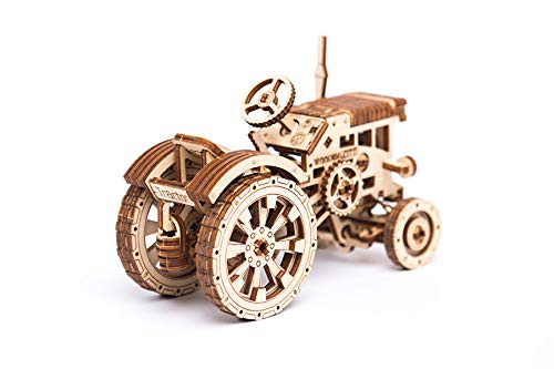 WOODEN.CITY 3D Wooden Tractor Puzzle - Model Tractor Kits Wooden 3D Puzzles for Adults - Tractor Wooden Craft Model Building Kits for Adults - 3D WOODEN.CITY