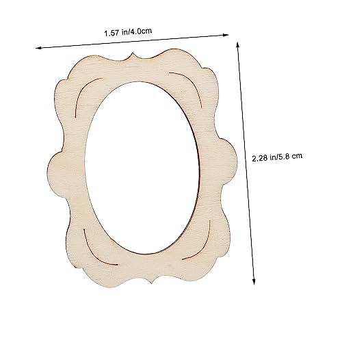 Anneome 40pcs Photo Frame Wedding Picture Frame Wedding Accessories Tablescape Decor Picture Frame Painting Craft Kit Wooden Picture Craft Frame Anneome