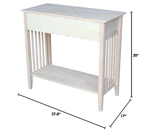 International Concepts Mission Styled Server and Console Table, Unfinished IC International Concepts