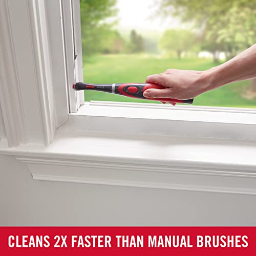 Rubbermaid Reveal Cordless Battery Power Scrubber, Gray/Red, Multi-Purpose Scrub Brush Cleaner for Grout/Tile/Bathroom/Shower/Bathtub, Water Rubbermaid