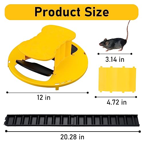 Mouse Trap Bucket,Bucket Lid Mouse Rat Trap, Reusable Humane Mouse Traps for Indoor Outdoor,Automatic Reset Bucket Lid Mouse Trap,5 Gallon Bucket ABEIER