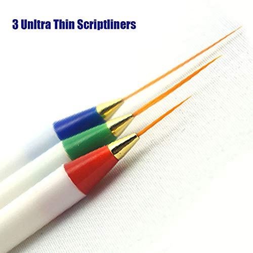 Afantti 15 Pcs Paintbrushes, Detail Fine Paint Brushes Micro Mini Tiny Artist Paintbrush Set | Ultra Fine Point Tip | for Miniature Acrylic Script Afantti