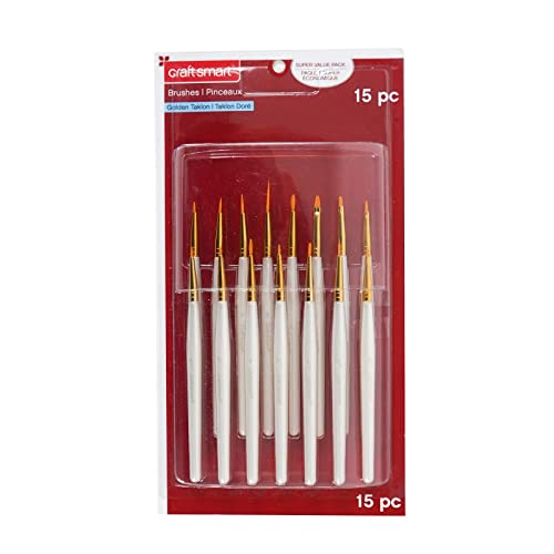 Golden Taklon Super Value Mini Paintbrush Pack by Craft Smart® Craft Smart