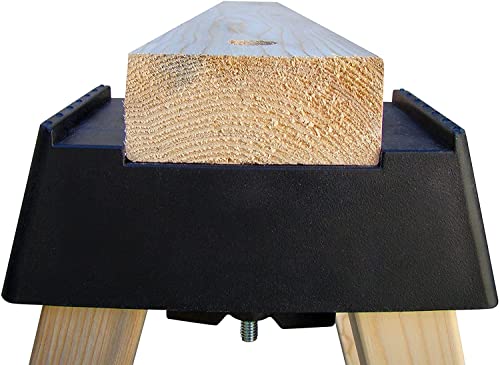 POWERTEC 71026V Plastic Sawhorse Brackets for Use with 2x4 Lumber | Kit Builds one Saw Horse, Set of 2, Black POWERTEC