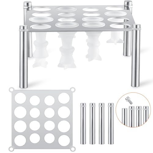 Yaocom 2 Pcs Chess Piece Holder for Casting Chess with 1 Holder and 4 Legs DIY Silicone Molds Accessories for Making Game Kit Set, 6.5 x 6.5 x 3 Yaocom