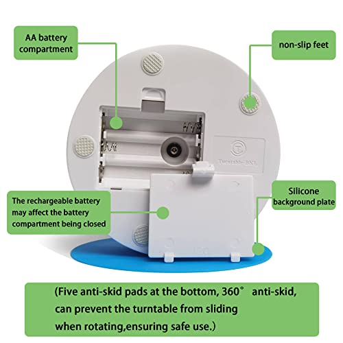 YVV Turner Cup Rotating Display Stand for Epoxy Glitter Tumbler, 360 Degree Automatic Mute Rotating Turntable for Photography Products Tumbler Making YVV