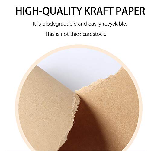 Kraft Paper,Kraft Cardstock for Arts, Crafts, Office, 70 Sheets 8.5 x 11 Inches 180GSM Kraft Paper QYH