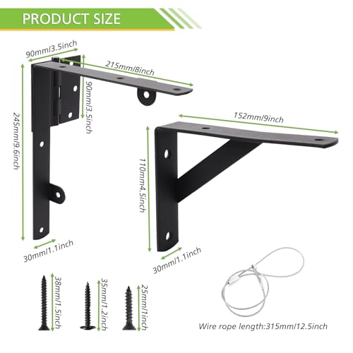 LANMIERT Fence Gate Kit, Anti Sag Gate Kit for Wooden Fence; Heavy Duty Gate Kit with Gate Latch; Gate Hardware for Wooden Gate Fence, Driveway LANMIERT