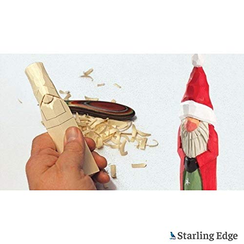 Basswood Blocks for Carving (8 Pieces - 1 1/4" x 1 1/4" x 5") - Wood Carving Kit with Unfinished Whittling Wood Blank Blocks STARLING EDGE