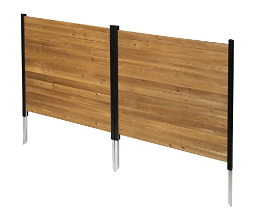 Enclo Privacy Screens EC18008 Richmond Wood Outdoor Privacy Fence Screen No-Dig Kit 38" W x 42" H, Cedar (2 Panels) Enclo Privacy Screens