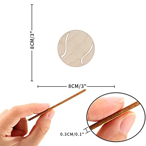 Tennis Ball Wood Craft Unfinished Wooden Cutout Art DIY Wood Signs Inspirational Wall Plaque Rustic Wood Hanging Wall Art Decor for Grandpa Papa Dad Arupkeer
