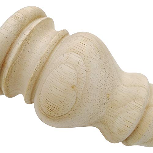 Btibpse 4.7 Inch Wood Furniture Legs Replacement Sofa Couch Chair Ottoman Loveseat Coffee Table Cabinet Feet Unfinished Bun Foot Set of 4 Btibpse