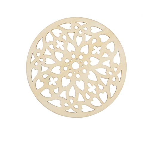 DIY Wooden Embellishment Christmas Wooden Pendant Christmas Gift Tags Hanging Unfinished Cutouts Round Rustic Pendant Unfinished Woods Chips Wooden CIMAXIC