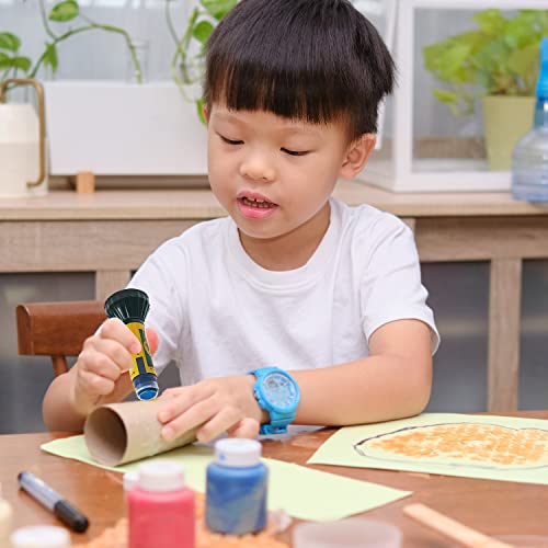 The Mega Deals Glue Sticks - 0.88 Ounce, 4 Count Glue Stick - Blue Glue Sticks for Kids Dries Clear, Clear,Blue,Purple The Mega Deals