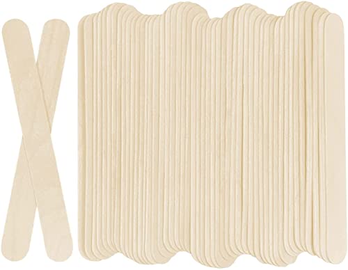KTOJOY 100Pcs Jumbo Wooden Craft Sticks Popsicle Stick 6” Long x 3/4”Wide Treat Ice Pop for DIY Crafts,Home Art Projects, Classroom Supplies KTOJOY