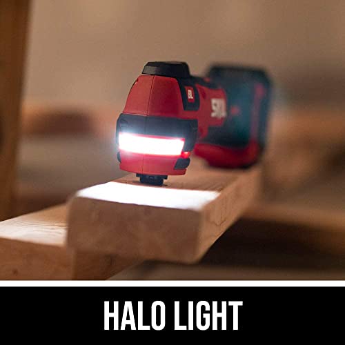 SKIL PWRCore 12 Brushless 12V Oscillating Tool Kit with 40pcs Accessories, Includes 2.0Ah Lithium Battery and PWRJump Charger - OS592702, Red Skil