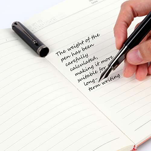 Zalantan Fountain Pen-Smooth Writing Metal Water Pen with Gift Case Fine Nib Consistent Ink Flow Luxury Pen for Nice Pens Enthusiasts Includes 10 Zalantan