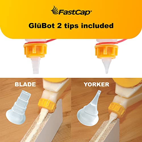 FastCap 16oz Glue Bottle, with 2-Chamber No-Drip System. Each Bottle Comes with 2 Replaceable Tips. FastCap
