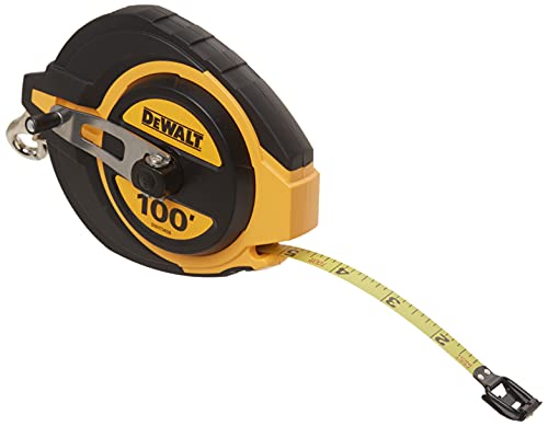 DEWALT Tape Measure, 100-Foot, Self-Lock, Solid Chrome Finish, Rubber Grip (DWHT34036L) DEWALT