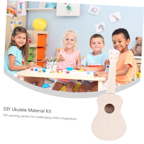 Toyvian 3 Sets Diy Ukulele Soprano Ukulele Kit Unfinished Ukulele Guitar Kit Ukulele Decoration Kit Music Instruments for Adults Diy Musical Toyvian