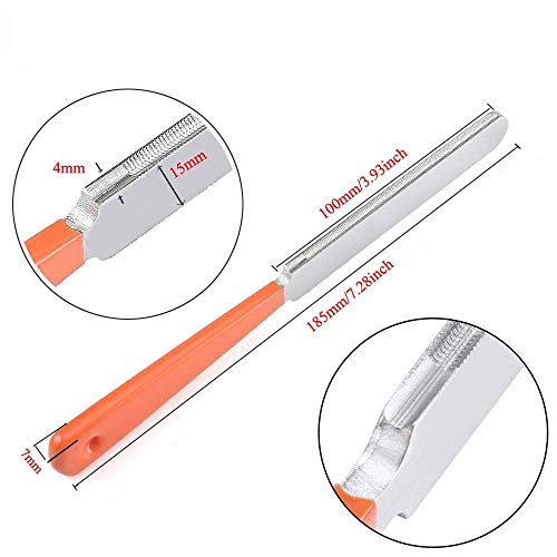 TIMESETL 6 Pack Guitar Luthier Tool Kit Include Guitar Fret Crowning File, Double Headed Guitar Bass Fret Wire Rubber Hammer, Stainless Steel Fret TIMESETL