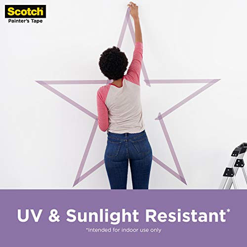 Scotch Delicate Surfaces Painters Tape, 0.94 in x 60 yd, Damage-Free Painting Prep, Protect Delicate Surfaces, UV & Sunlight Resistant, Solvent-Free Scotch