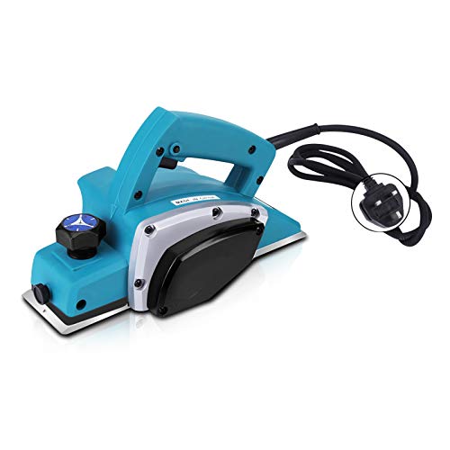 Electric Wood Planer, Portable Powerful Handheld Planer for Woodworking Tool 800W Electric Hand Woodworking Power Tool for Home Furniture, Blue Greensen