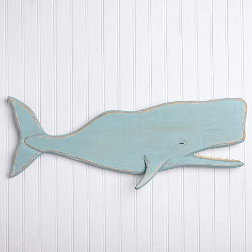 Primitives by Kathy 20588 Shaped Wooden Wall Art, 24.25 x 7.75-Inches, Whale Primitives by Kathy