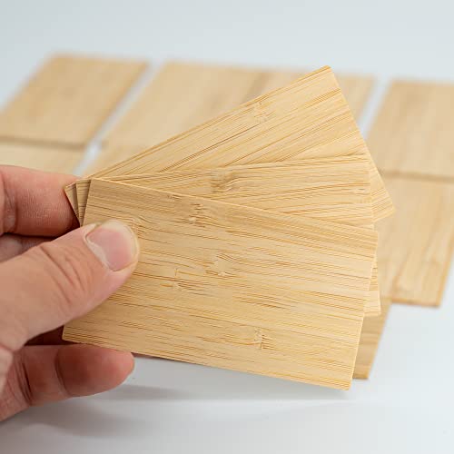 Bamboo Engraving Blanks Rectangle Bamboo Blanks Unfinished Wood Blanks 50 Pcs WoodArtSupply