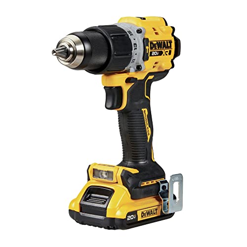 DEWALT 20V MAX* XR® Brushless Cordless 1/2 in. Hammer Drill/Driver Kit (DCD805D2), Yellow DEWALT