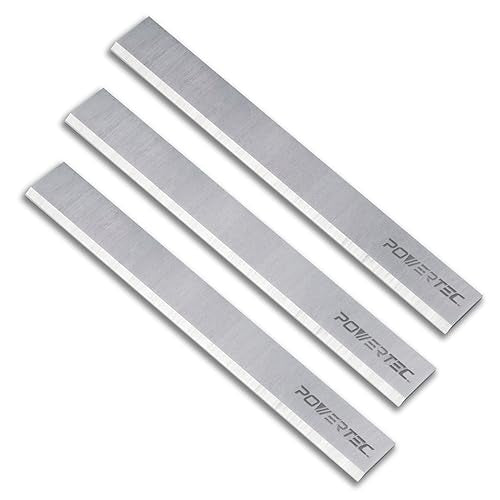 POWERTEC 6-1/8 Inch Jointer Blades for Ridgid JP06000, JP06101, JP0610 Jointer, Replacement for AC8600, JE08008 Jointer Knives, Set of 3 (148020) POWERTEC