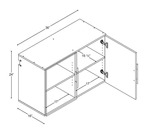HangUps Upper Storage Cabinet - Sleek 36" Wall-Mounted Solution in Classic White Finish Prepac