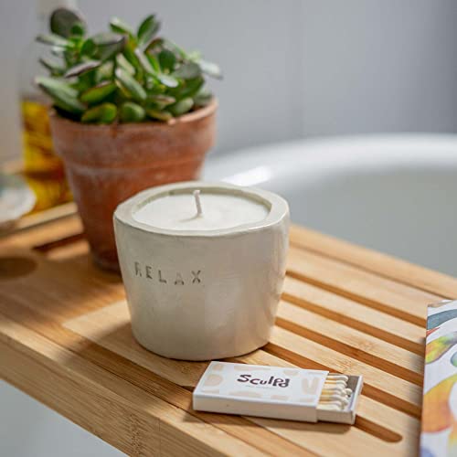 Sculpd Candle Making Pottery Kit with Air Dry Clay | Peony Rose, Beginners Candle Starter Kit for Adults with Eco Soy Wax, Orange & Ginger Scented Sculpd