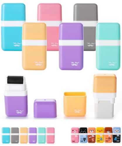 Mr. Pen- Erasers for Kids, 6 Pack, Pastel Colors, Eraser with Cover and Roller, Pencil Eraser Shaving Roller case Mr. Pen