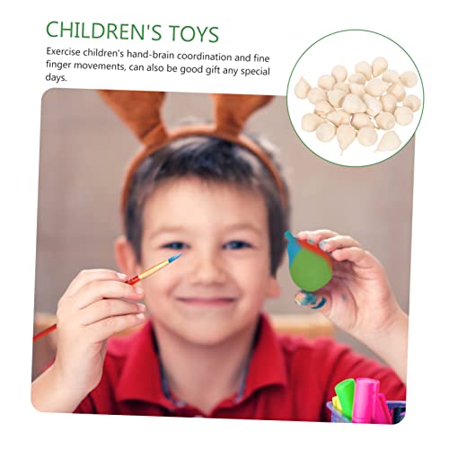 TEHAUX 30Pcs Wooden DIY Unfinished Wood Craft Mushroom Crafts for Kids Wooden Painting Crafts Figure peg Dolls Unfinished Wood Doll Wooden Mushrooms TEHAUX