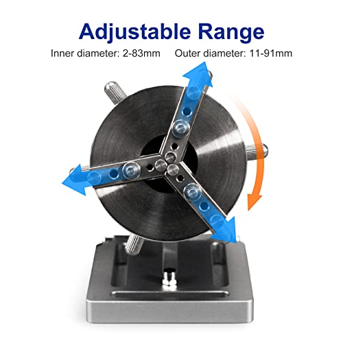 ComMarker 83mm Chuck Rotary Axis for Laser Marking Machine, Fiber Laser Engraver Attachment, Rotary Axis Perfect for Jewelry, Rings, Bracelets ComMarker