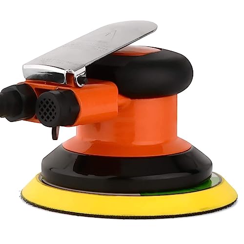 Professional Heavy Duty 5" Dual Action Random Orbital Sander, Pneumatic Palm Sander QIUMIN